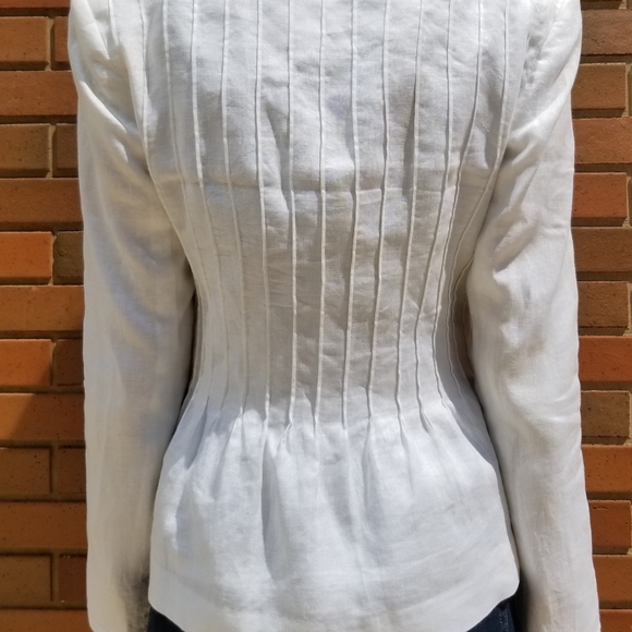 Magaschoni White Linen Jacket sz S NEW $248 - Picture 2 of 6